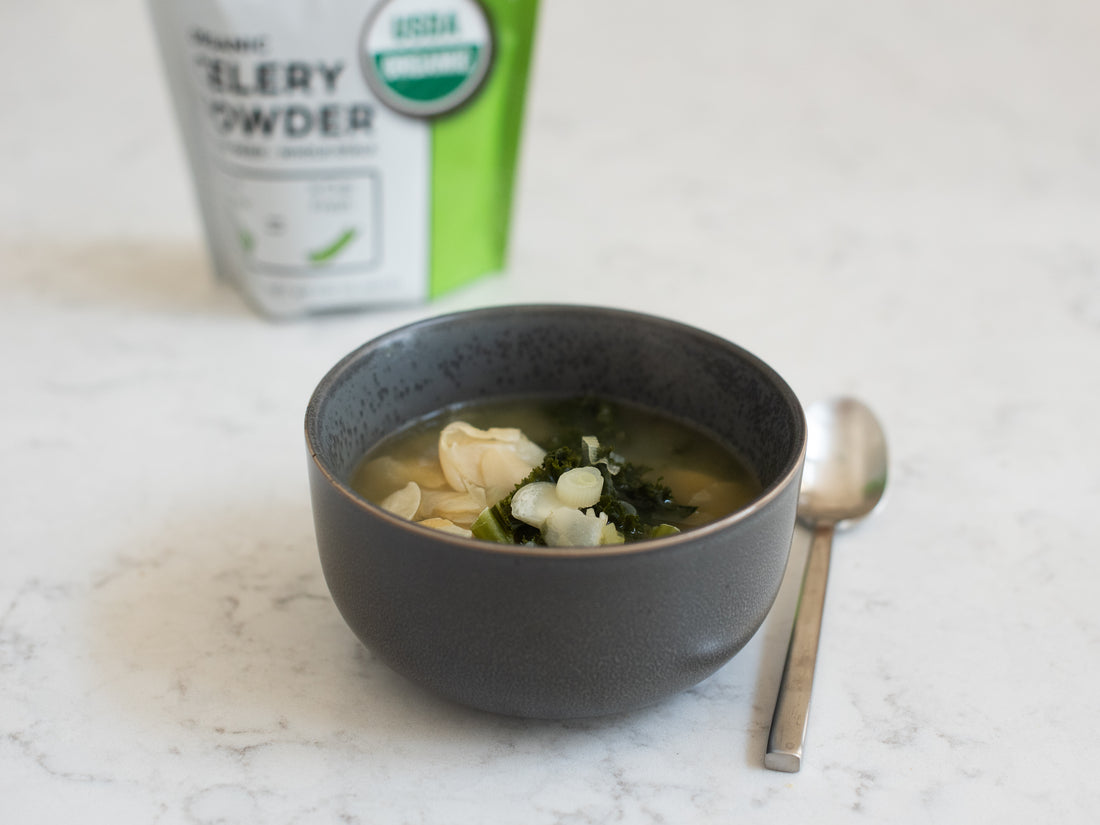 Lima Bean Kale and KOYAH Celery Soup
