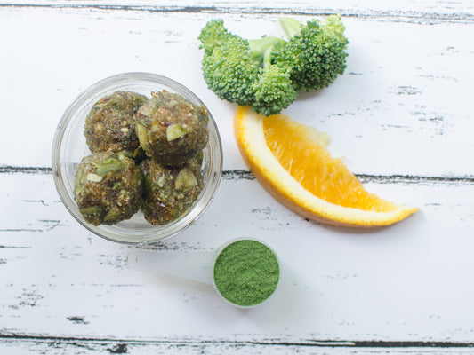 Zesty orange broccoli bliss balls