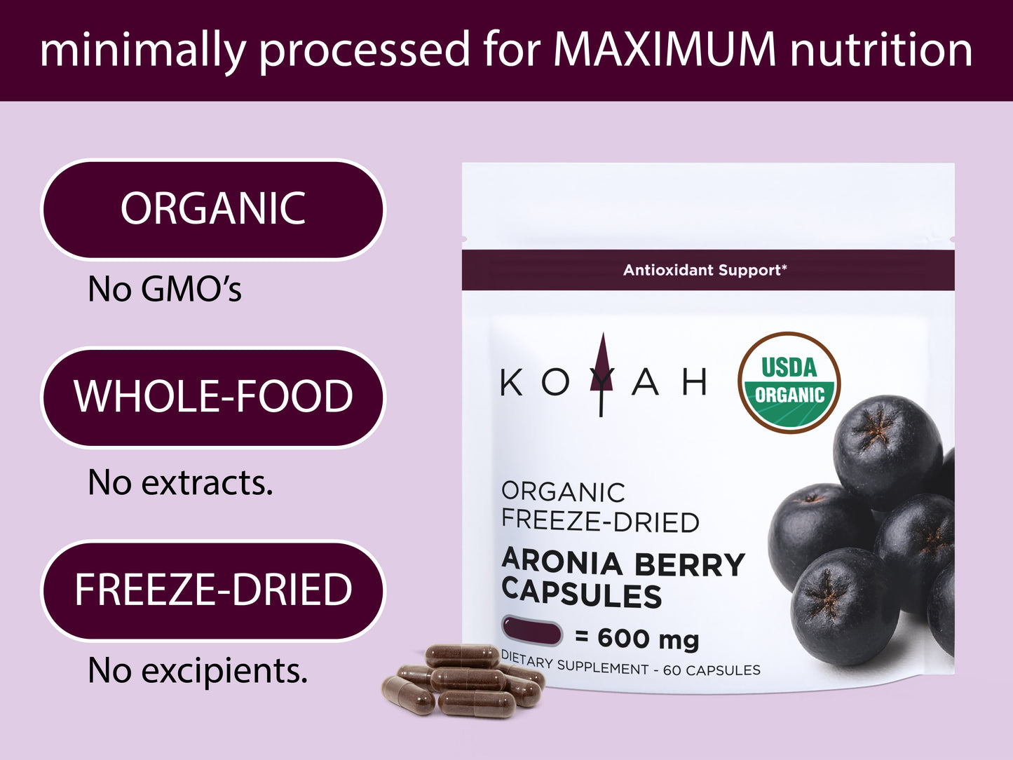 Organic Aronia Berry Capsules