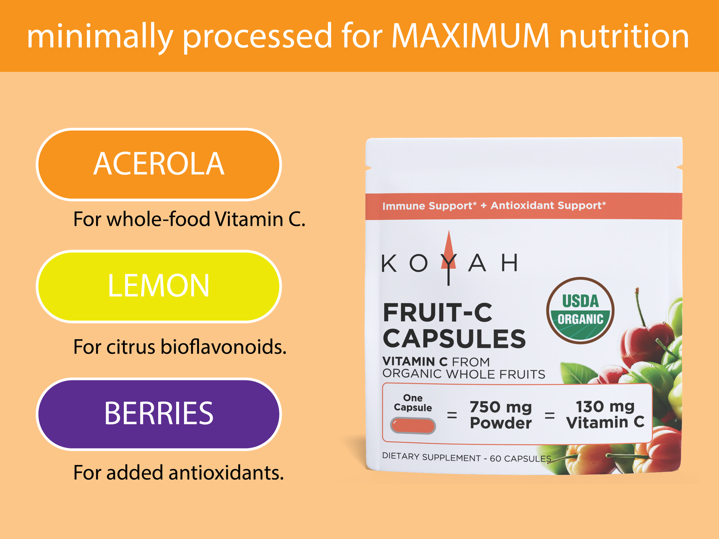 Organic Fruit-C Capsules