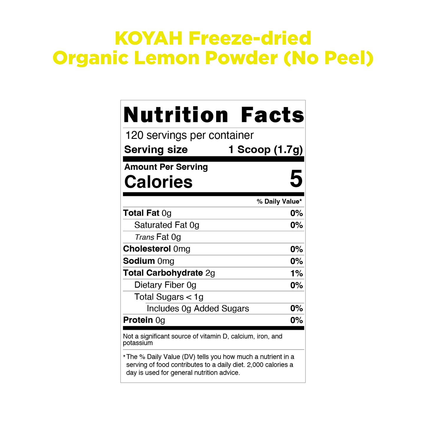 Organic Lemon Powder (No Peel)