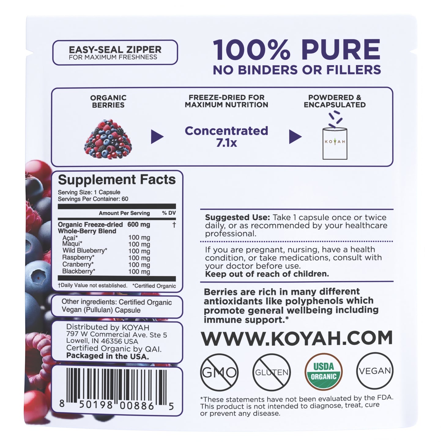 Organic Berry Blend Capsules
