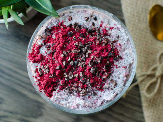 Raspberry chia pudding