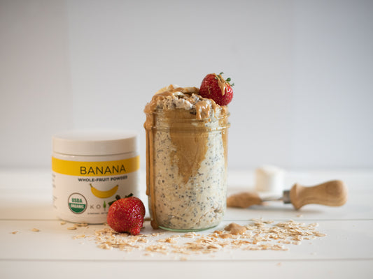 banana peanut butter overnight oats 