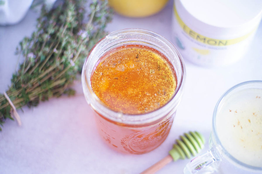 homemade cough syrup with lemon and honey