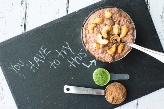 Chocolate Chia Seed Pudding with Kale