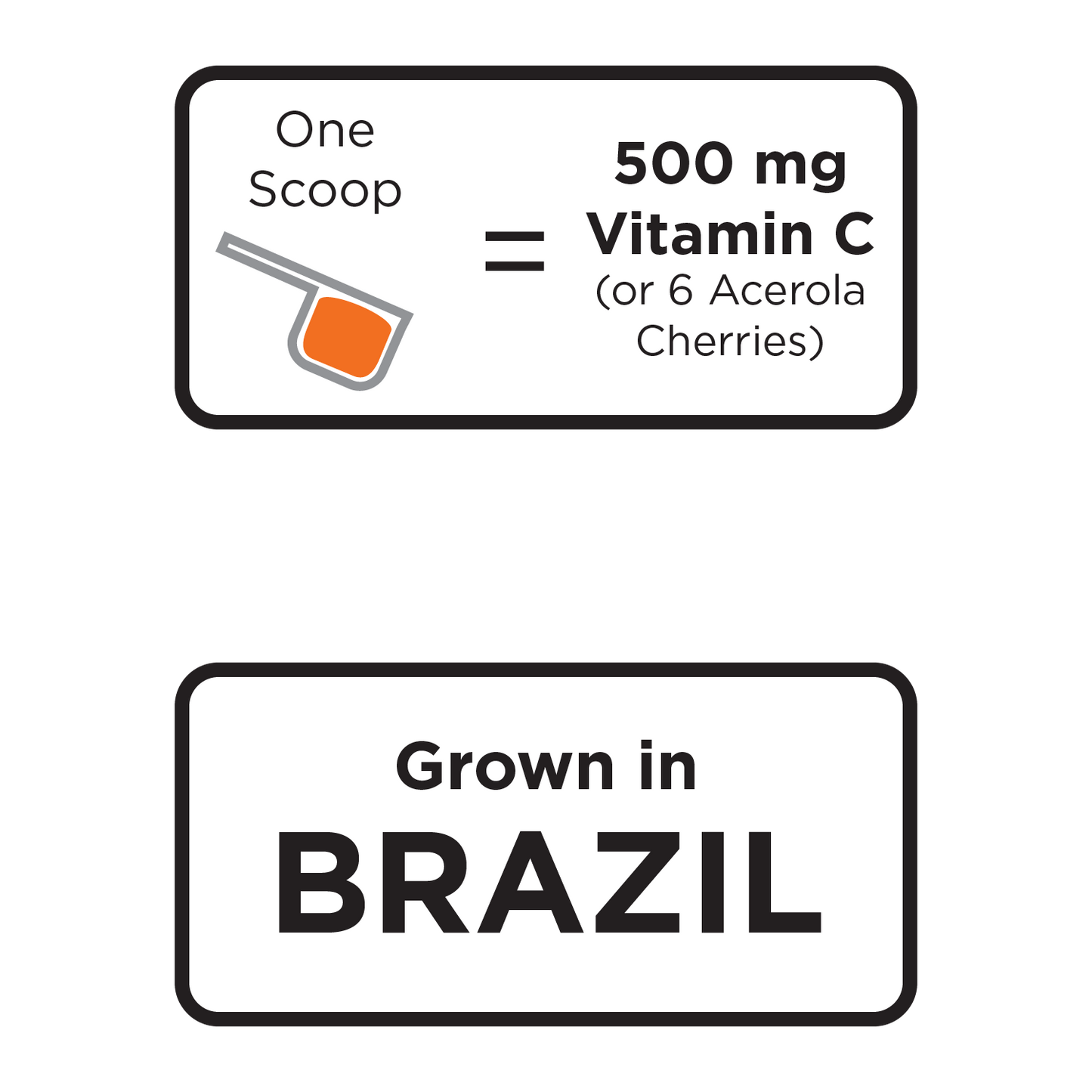 one scoop = 500 mg vitamin C 