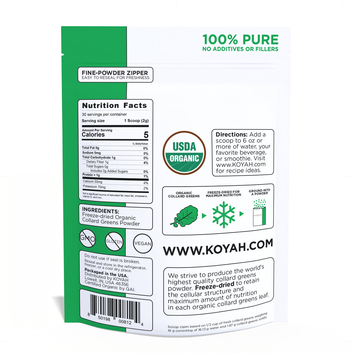 Organic Collard Greens Powder