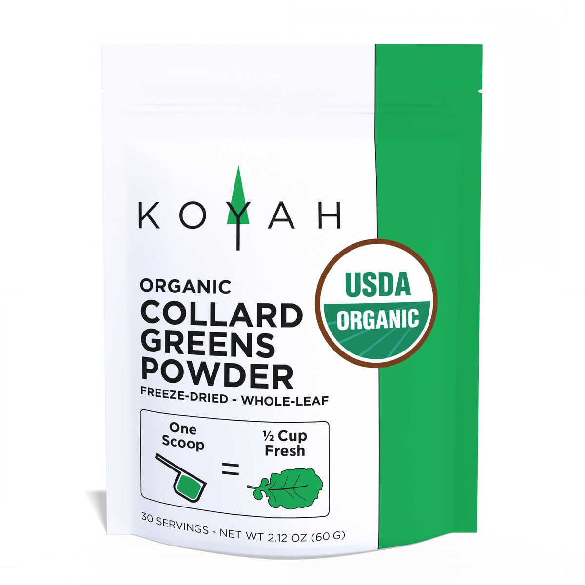 Organic Collard Greens Powder — organic vitamin-rich collard greens powder by KOYAH