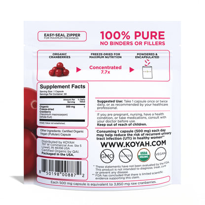 Organic Cranberry Capsules