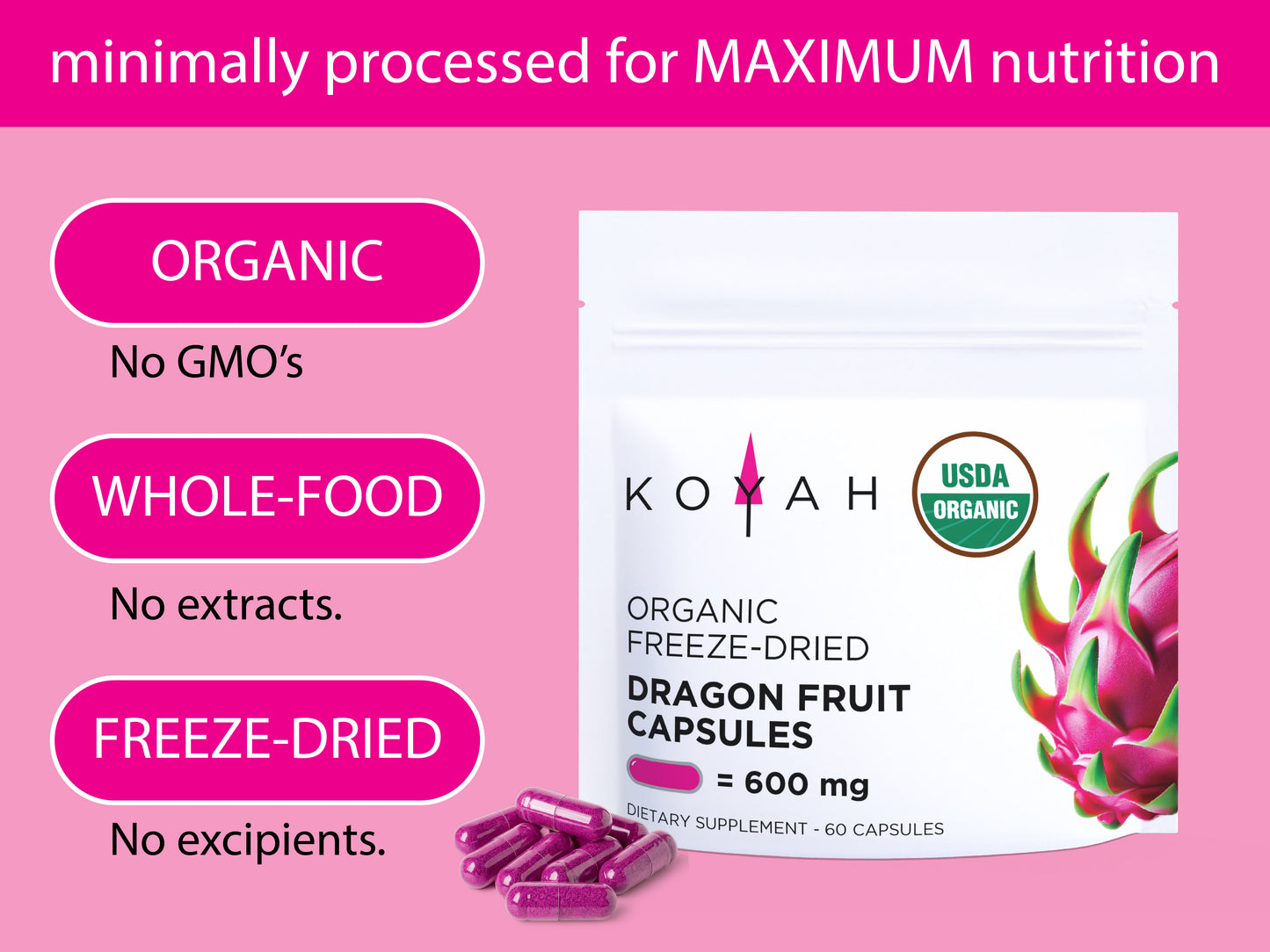 Organic Dragon Fruit Capsules