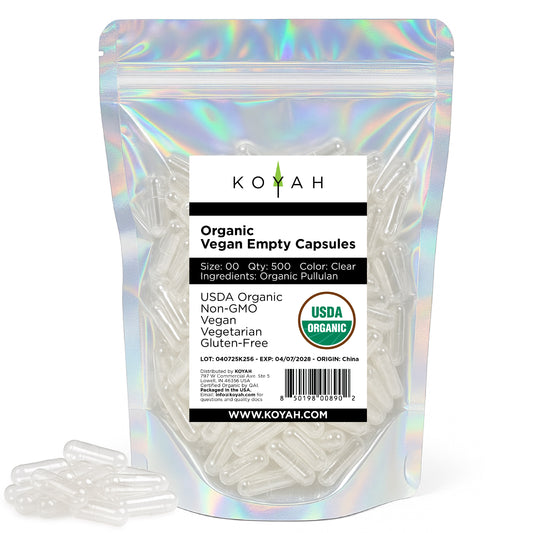 Certified Organic Empty Vegan Capsules