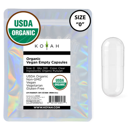 Certified Organic Empty Vegan Capsules