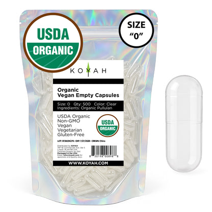 Certified Organic Empty Vegan Capsules