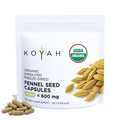 Organic Fennel Seed Capsules Pacdora front with capsules