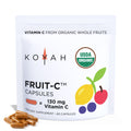 Front of KOYAH Organic Fruit-C whole food vitamin C capsules pouch, 60 count