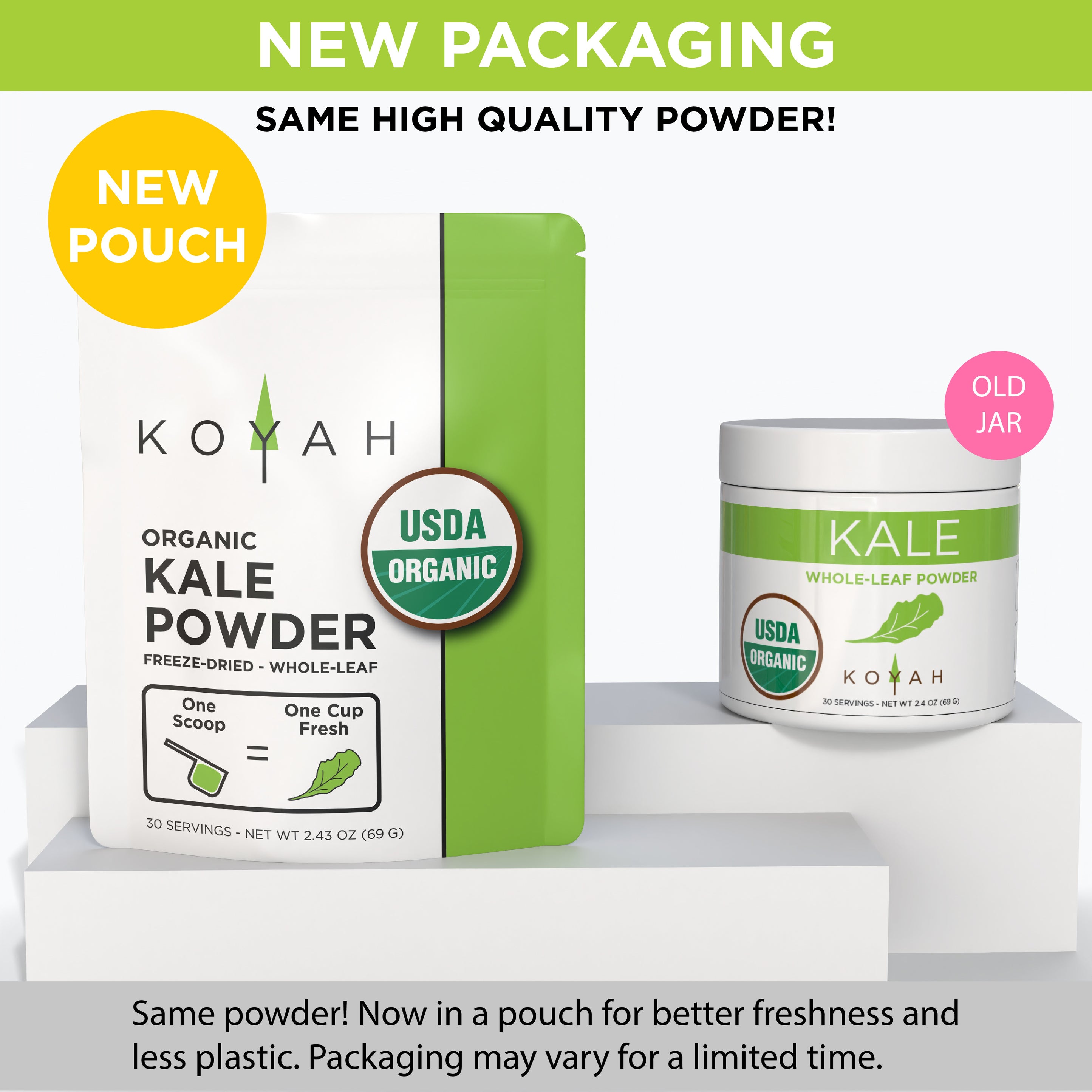 Organic Kale PowderUSA Grown & Freezedried KOYAH