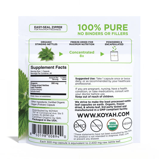 Organic Stinging Nettle Leaf Capsules