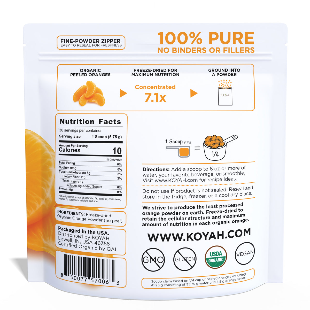 Organic Orange Powder