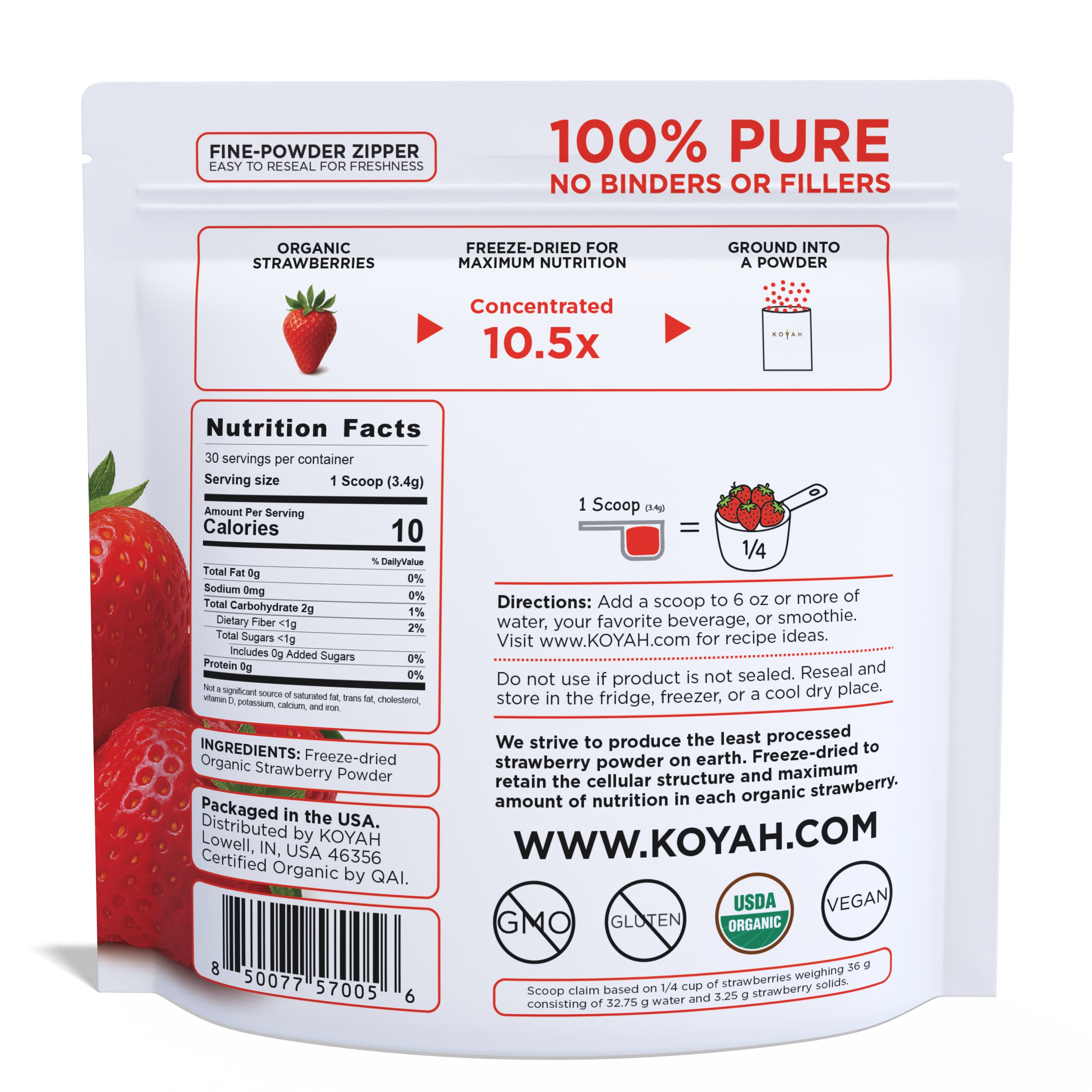 Organic Strawberry Powder