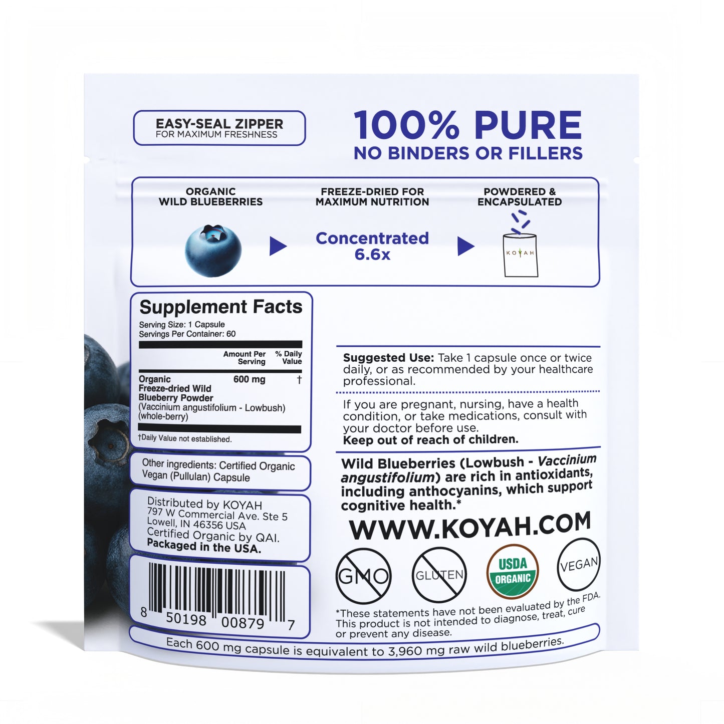 Organic Wild Blueberry Capsules