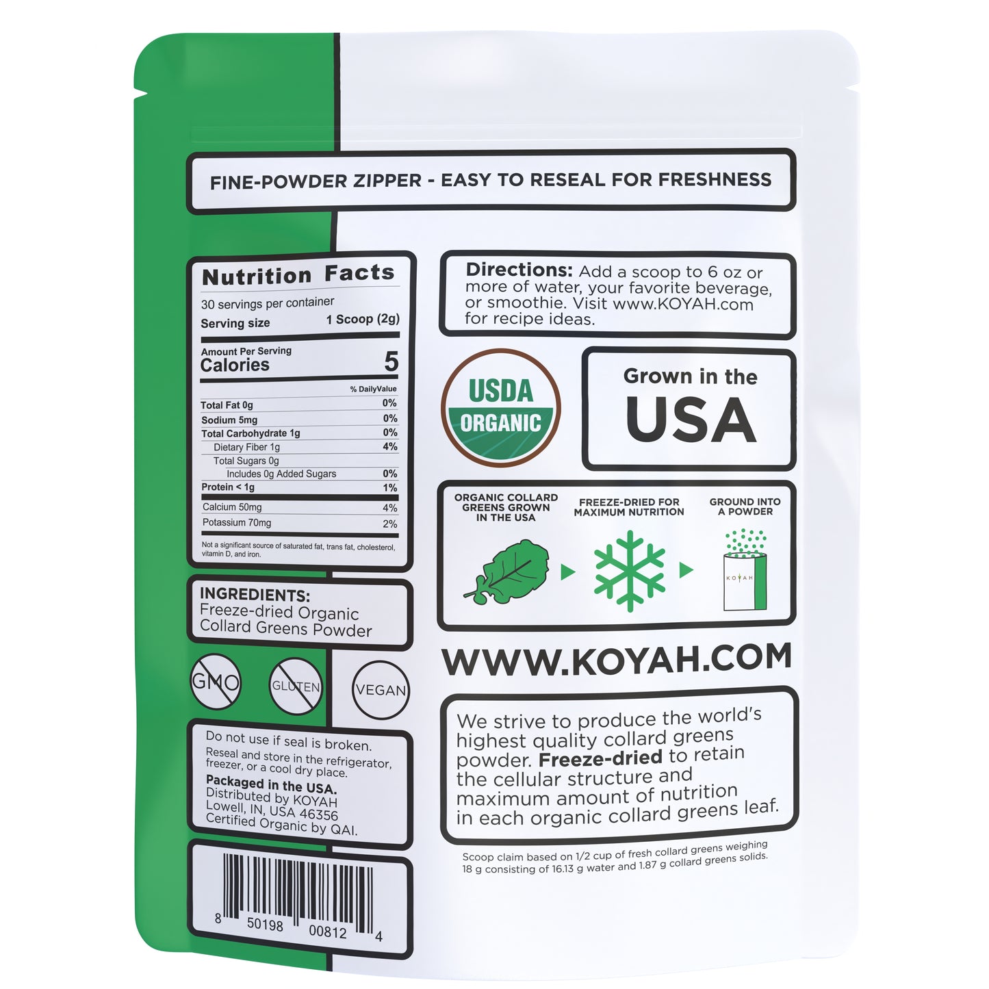 Organic Collard Greens Powder