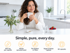 KOYAH Organic Fenugreek Sprout capsules: simple, pure, every day - 600 mg whole sprouted seed, no binders or fillers, vegan pullulan capsule, 60 capsules