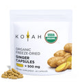 Organic Ginger Capsules Pacdora front with capsules