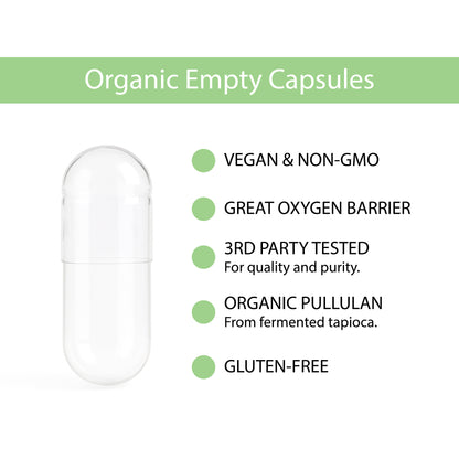 Organic empty capsule benefits — vegan, oxygen barrier, 3rd party tested