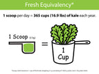 KOYAH Organic Kale Powder fresh equivalency chart
