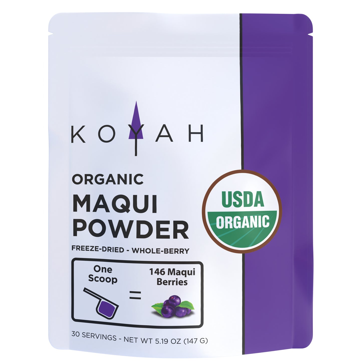 organic maqui berry powder front of pouch 