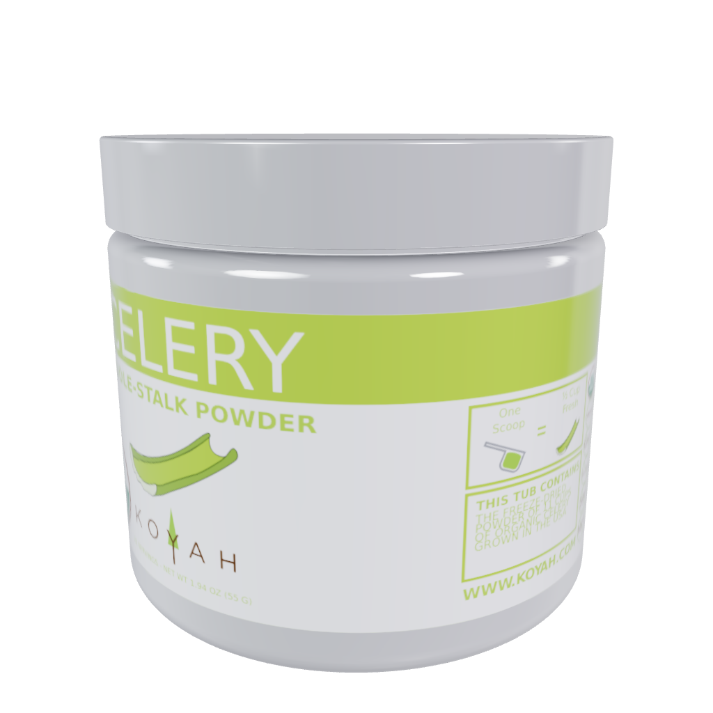 Organic Celery Powder Grown & Freezedried in the USA KOYAH