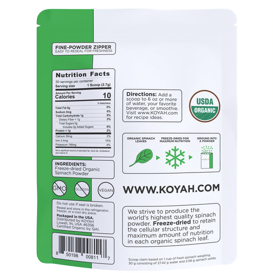 Organic Spinach Powder
