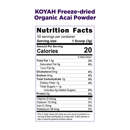 Acai Nutritional