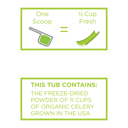 Organic Celery Powder - Grown & Freeze-dried in the USA