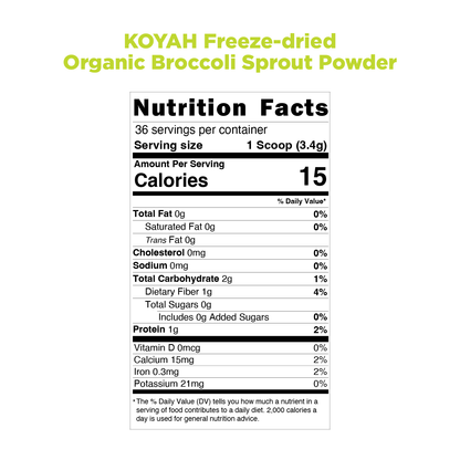 organic broccoli sprout powder